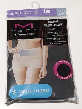 2XL Maidenform Flexees Boyshort Shapewear Cooling No Pinch Rear Lift Shaping NEW